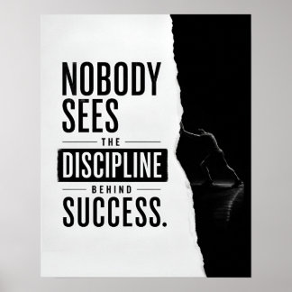 Poster Citation Personne Ne Voit La Discipline Derrière L
