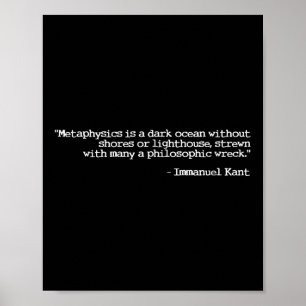 Poster Citation Philosophie Et Métaphysique Emmanuel Kant