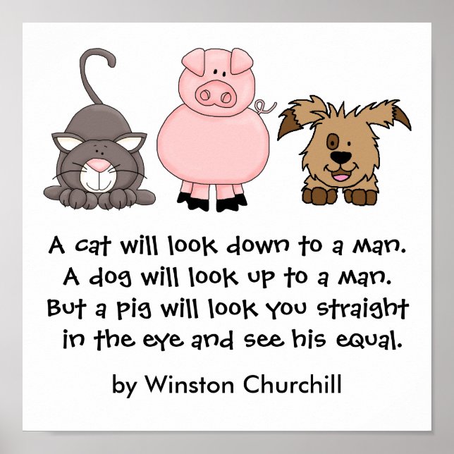 Poster Citation PIG de Winston Churchill (Devant)