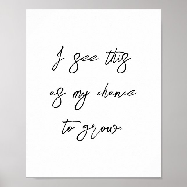 Poster Citation positive de l'énoncé de succès de l'état  (Devant)