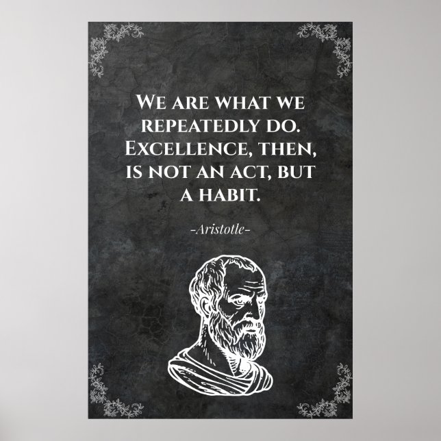 Poster Citation sage d'Aristote. Sagesse  (Devant)