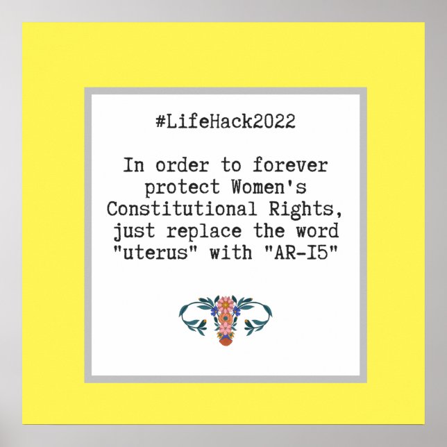 Poster Citation sarcastique des droits constitutionnels d (Devant)