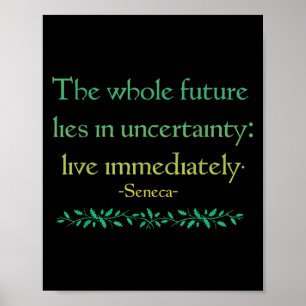 Poster Citation Seneca En direct Sagesse Stoïque Philoso