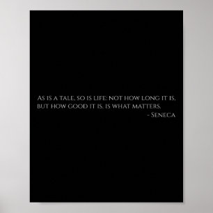 Poster Citation Seneca Sur La Vie - Rome Antique - Philos