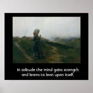 Poster Citation sur la solitude avec une image d'introduc