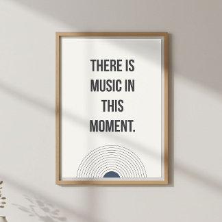 Poster Citation sur la vie consciente. Minimalisme calme