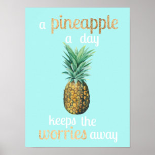 Poster Citation sur la vie de l'ananas