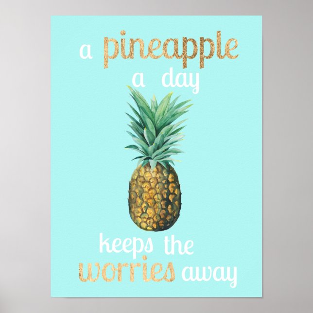 Poster Citation sur la vie de l'ananas (Devant)