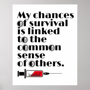 Poster Citation sur mes chances de survie