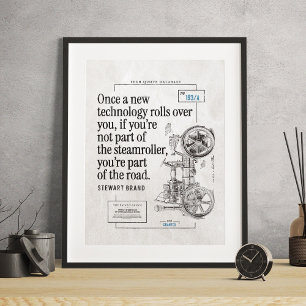 Poster Citation technique Steamroller amusant