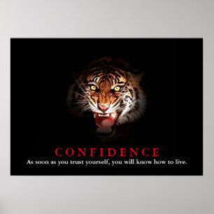 Poster Citation Tiger Confiance Inspiration