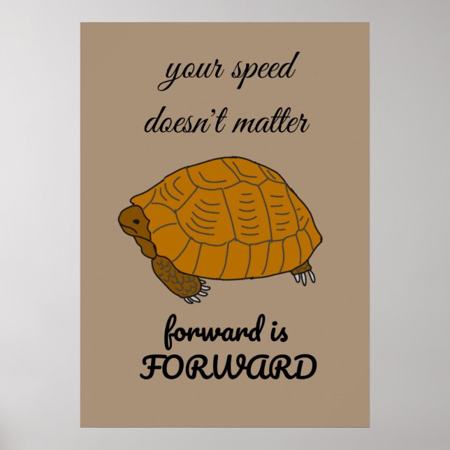 Poster Citation tortue (Devant)