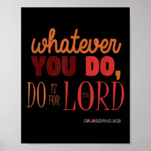 Poster Citation Verse de la Bible chrétienne - Colossiens