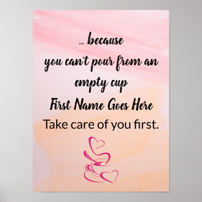 Poster Citation "Vous ne pouvez pas couler d’une tasse vi (Devant)