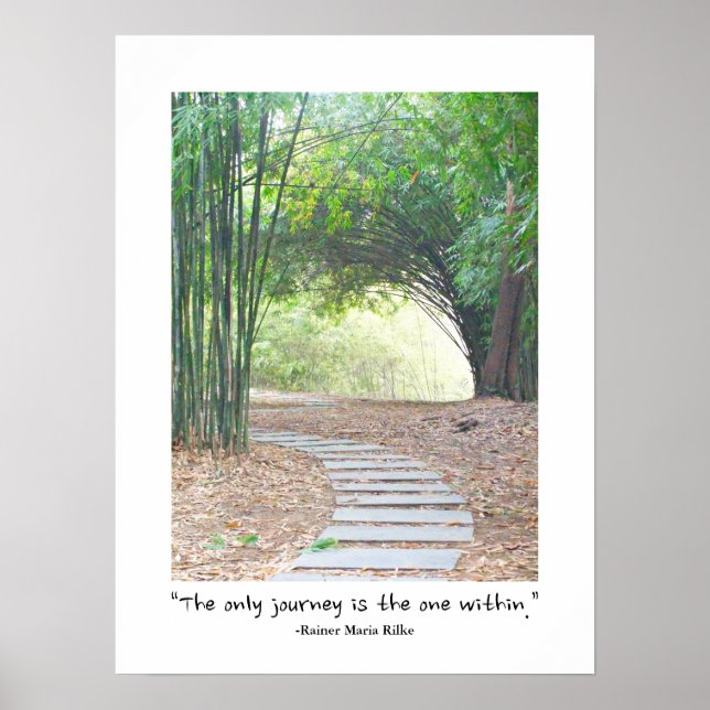 Poster Citation Zen Inspirationnelle - Chemin Bambou (Devant)