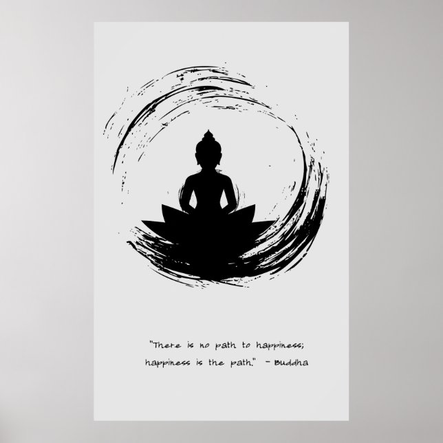 Poster Citation zen : Sagesse et méditation (Devant)