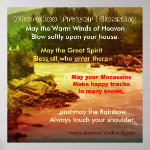 Poster Citations amérindiennes de la sagesse