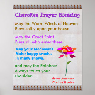 Poster Citations amérindiennes de la sagesse