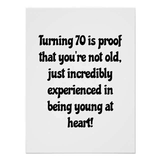 Poster Citations amusantes de 70ème anniversaire (Devant)