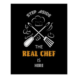 Poster Citations amusantes du chef et de la Cuisine