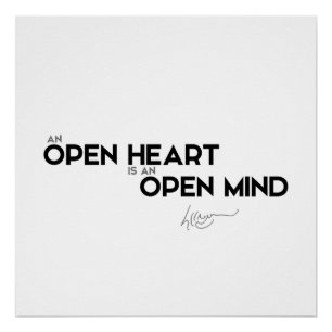 Poster CITATIONS : Dalai Lama - coeur ouvert, esprit