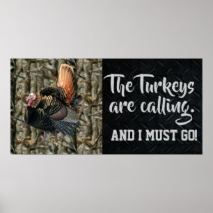 Poster Citations de chasse à la Turquie sauvage et affich