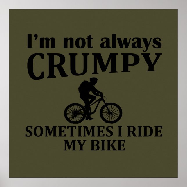 Poster citations de cyclisme drôles (Devant)