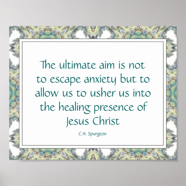 Poster Citations de dépression inspirationnelle chrétienn (Devant)