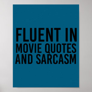 Poster Citations de Films Fluides et T-Shirt de Sarcasme 