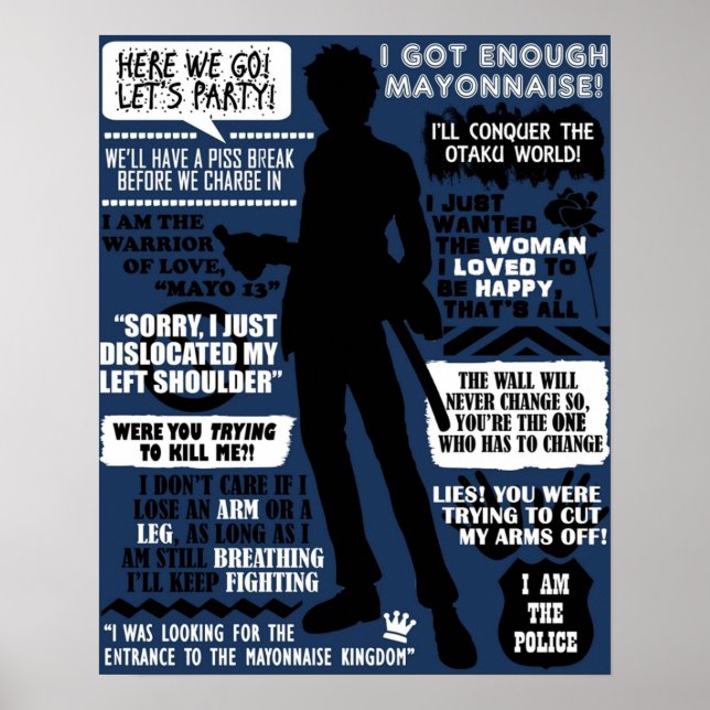 Poster Citations de Gintama Hijikata Toshiro (Devant)