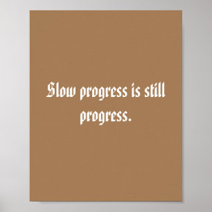 Poster Citations de motivation de GYM et marron clair