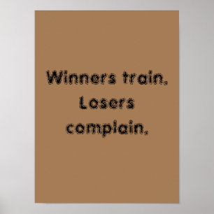 Poster Citations de motivation de GYM et marron clair
