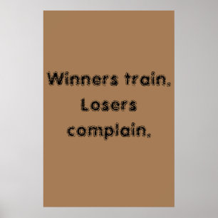 Poster Citations de motivation de salle de sport et affic