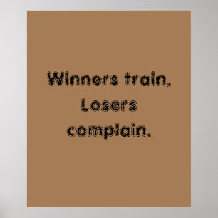 Poster Citations de motivation de salle de sport et affic