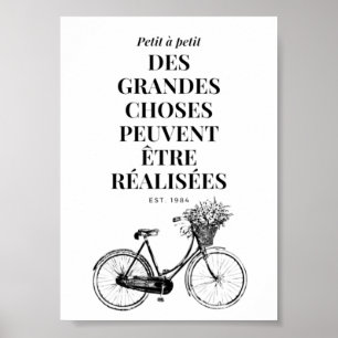 Poster Citations de motivation vintage française Art