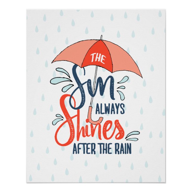 Poster Citations de pluie Sun Citations de résultats posi (Devant)