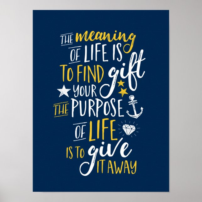 Poster Citations de vie de l'affiche motivationnelle (Devant)