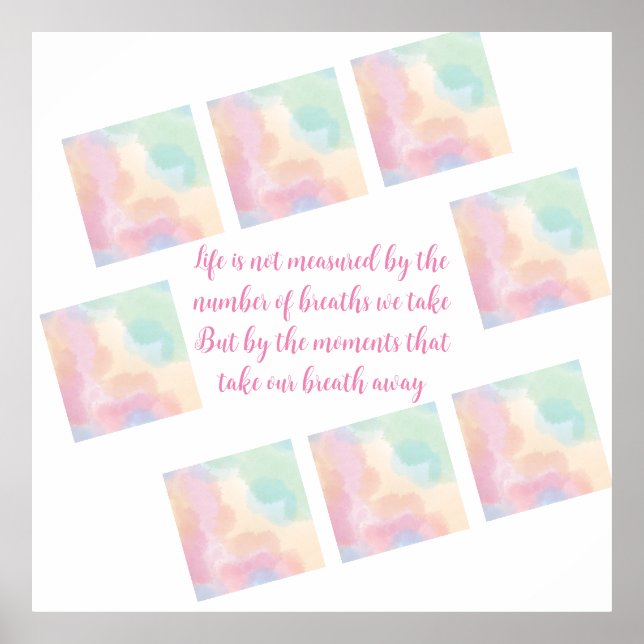 Poster Citations de vie, diplôme, félicitations (Devant)