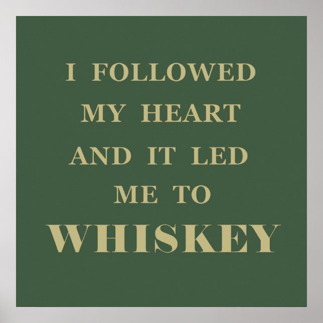 Poster Citations de whisky drôles citations de boisson (Devant)