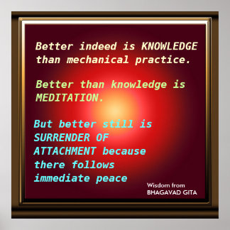 Poster Citations de WISDOM de Bhagavad Gita