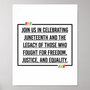 Poster Citations du 11° siècle, Liberté des Africains-Amé