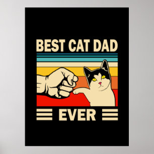 Poster Citations grand-père   Meilleur papa de chat