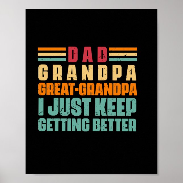Poster Citations grand-père | Papa Grand Grand Papi (Devant)
