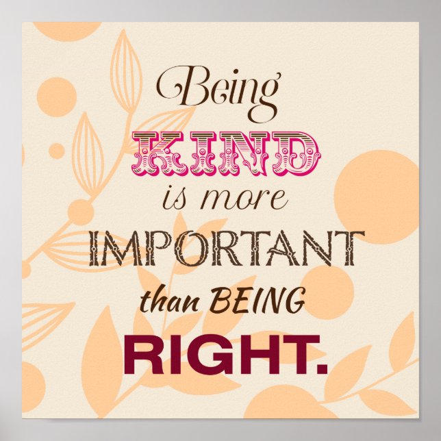 Poster Citations inspirantes de gentillesse et de pardon (Devant)