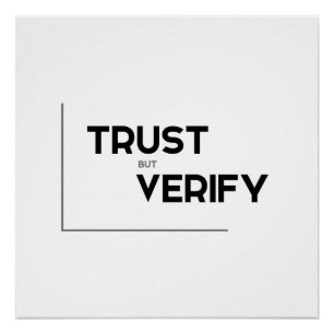 Poster Citations MODERNE : faites confiance mais vérifiez