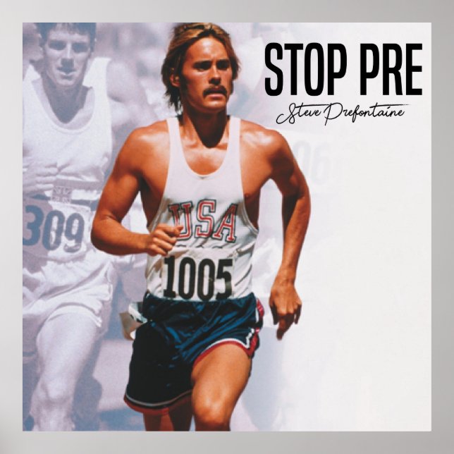 Poster Citations Stop Pre, Steve Prefontaine (Devant)