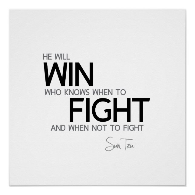 Poster CITATIONS : Sun Tzu - Lutte contre la victoire (Devant)