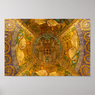 Poster Cité de Dieu Neo cathédrale byzantine de mosaïque 
