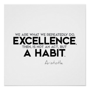 Poster CITES : Aristote : Excellence, une habitude