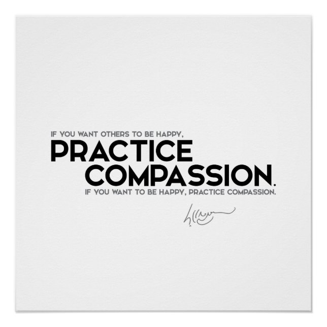 Poster CITES : Dalaï Lama - Compassion pratique (Devant)